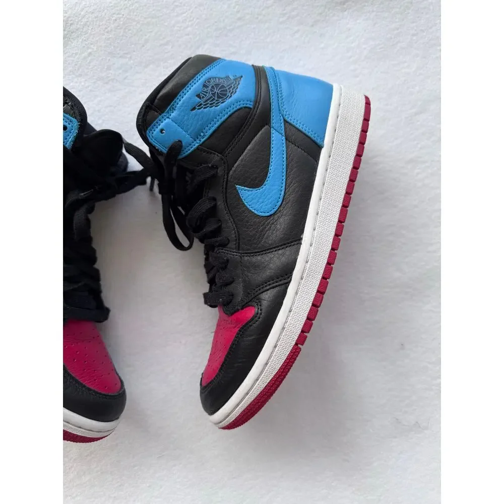Nike Air Jordan 1 Mid Fearless Facetasm Red Blue Black Sneakers Men’s 8.5 Rare